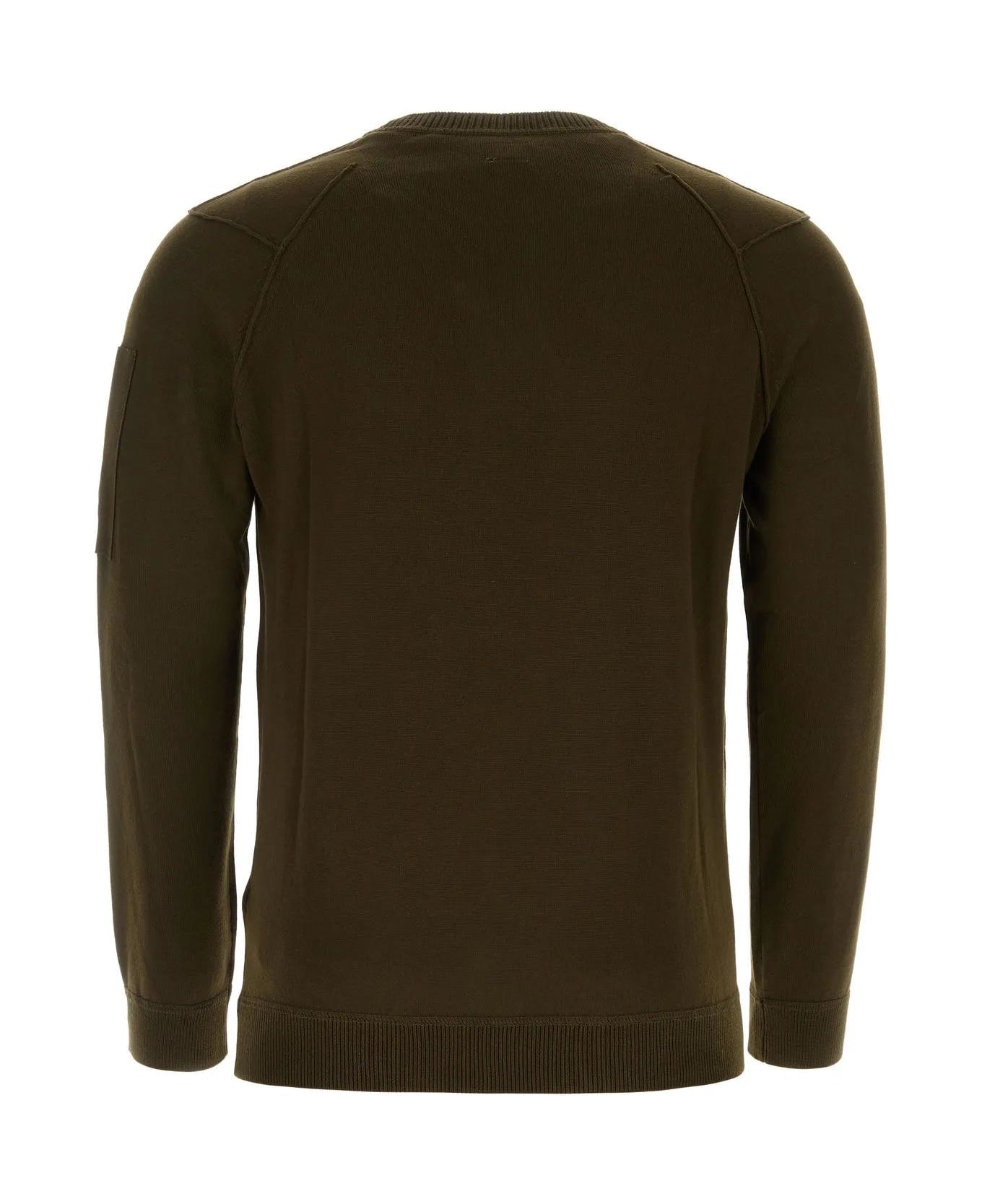 C.P. Company Dark Green Cotton Sweater - IVY GREEN