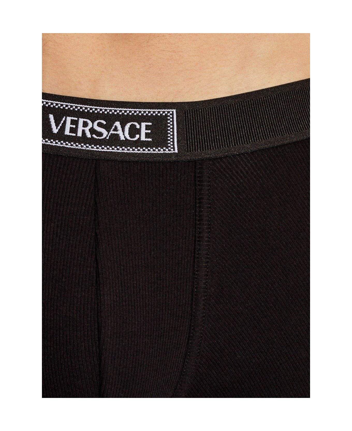 Versace 90s Logo-waistband Stretched Boxer Briefs - Nero ショーツ