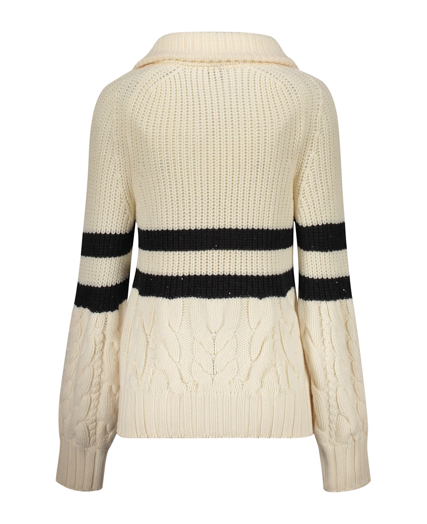 Lorena Antoniazzi Virgin Wool Blend Cardigan - Ivory