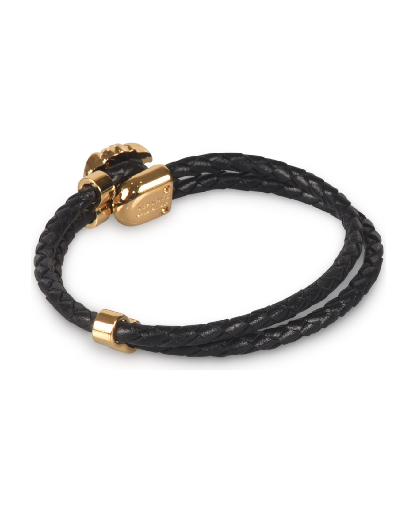 Versace Medusa Head Woven Bracelet - Black/Gold
