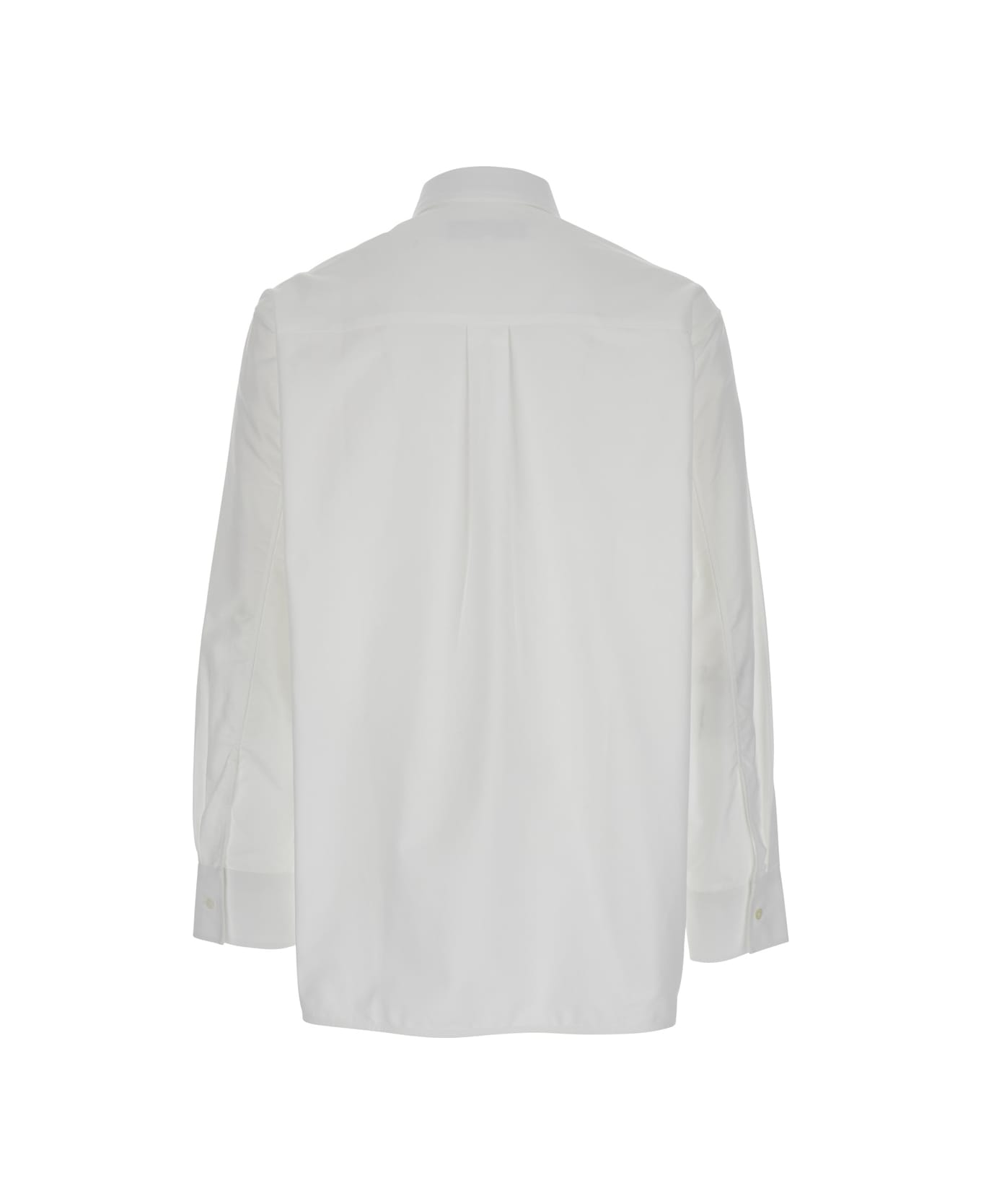 J.W. Anderson White Shirt With Classic Collar In Cotton Man - White