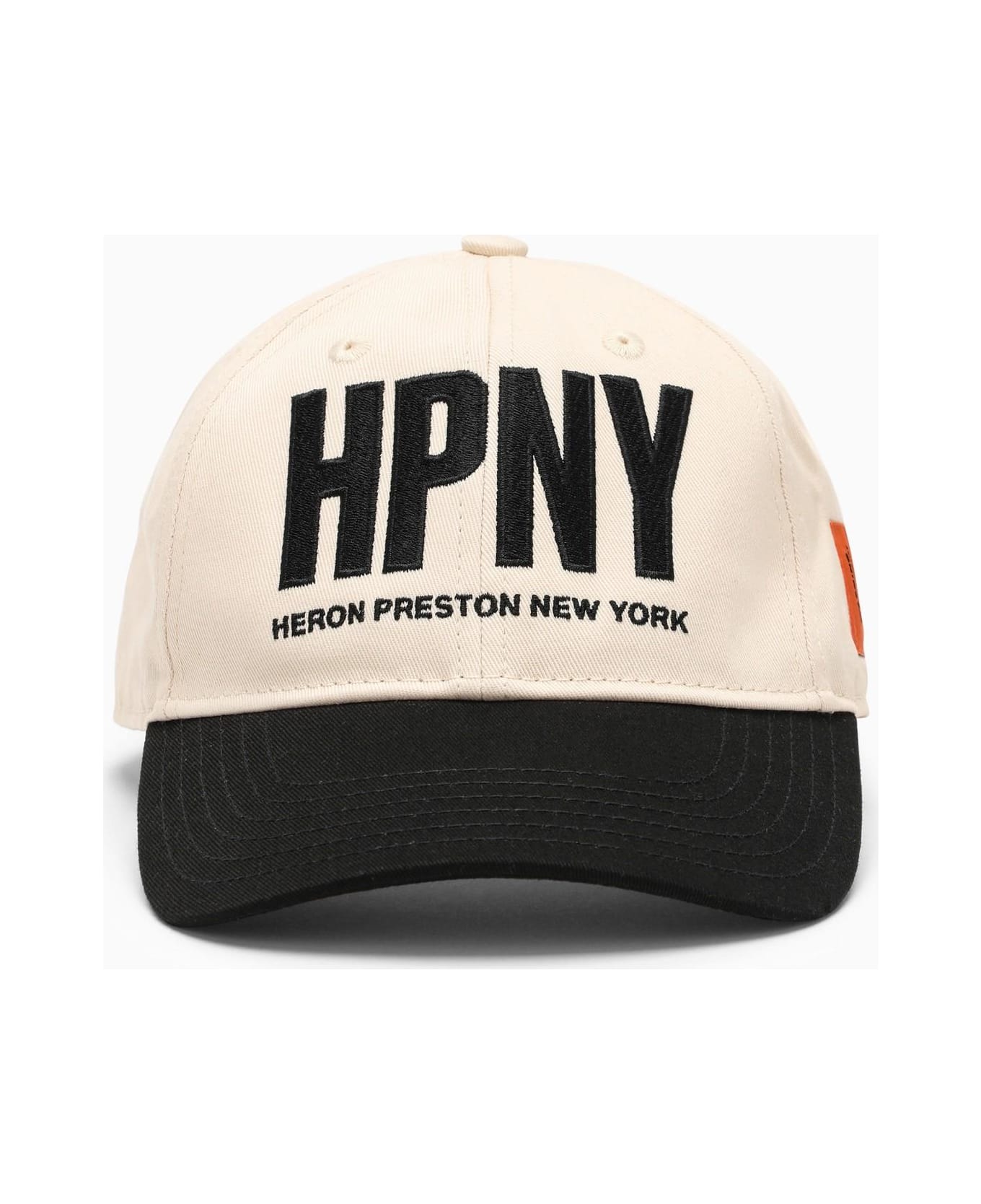 HERON PRESTON Black\/cream Hat With Embroidery - White