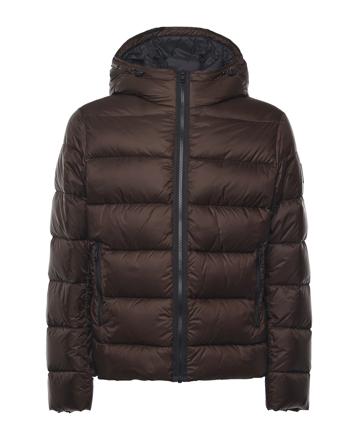 Fay Double-front Down Jacket In Calendered Poplin - PALISSANDRO