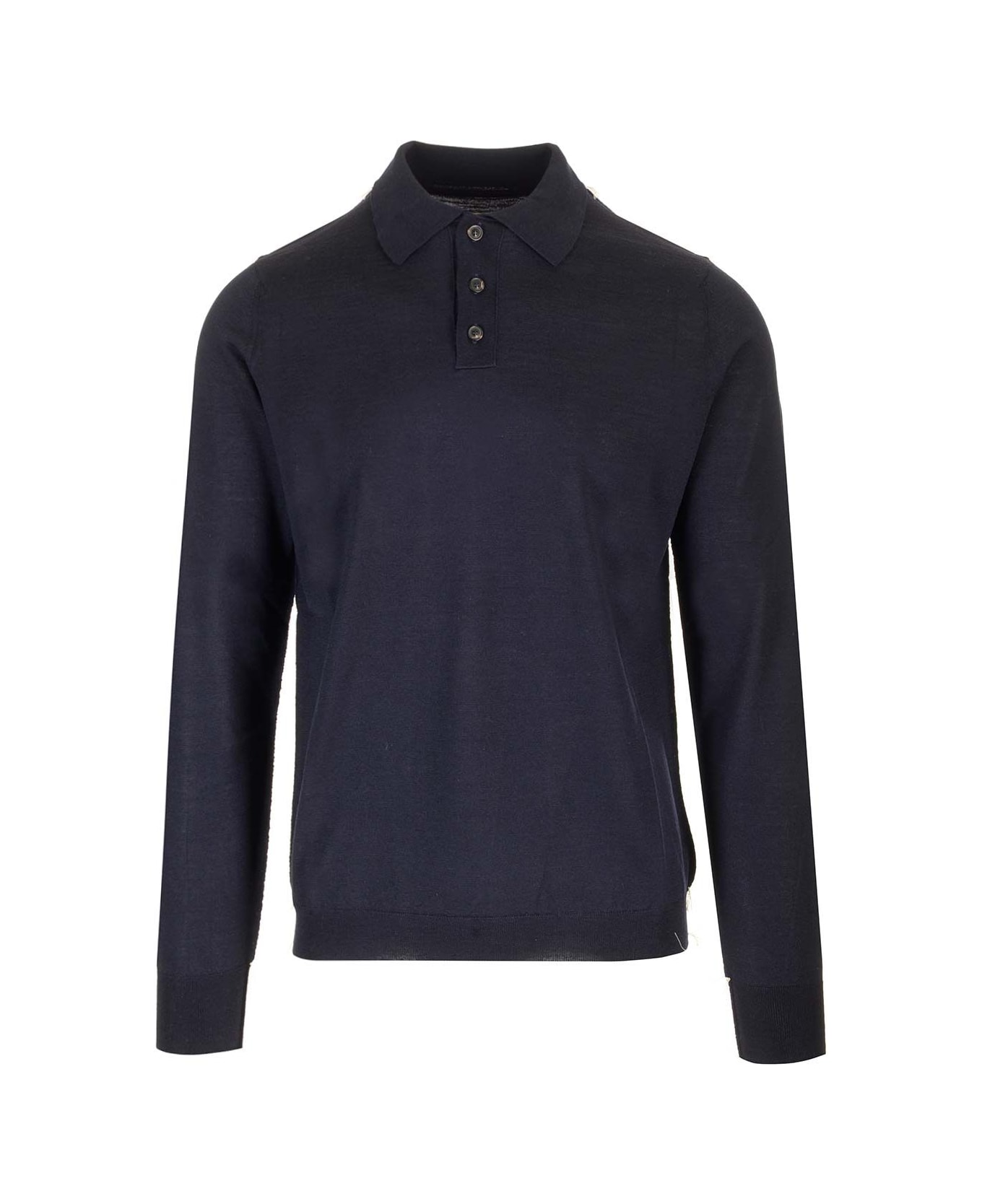 Maison Margiela Knitted Polo Shirt - Blue