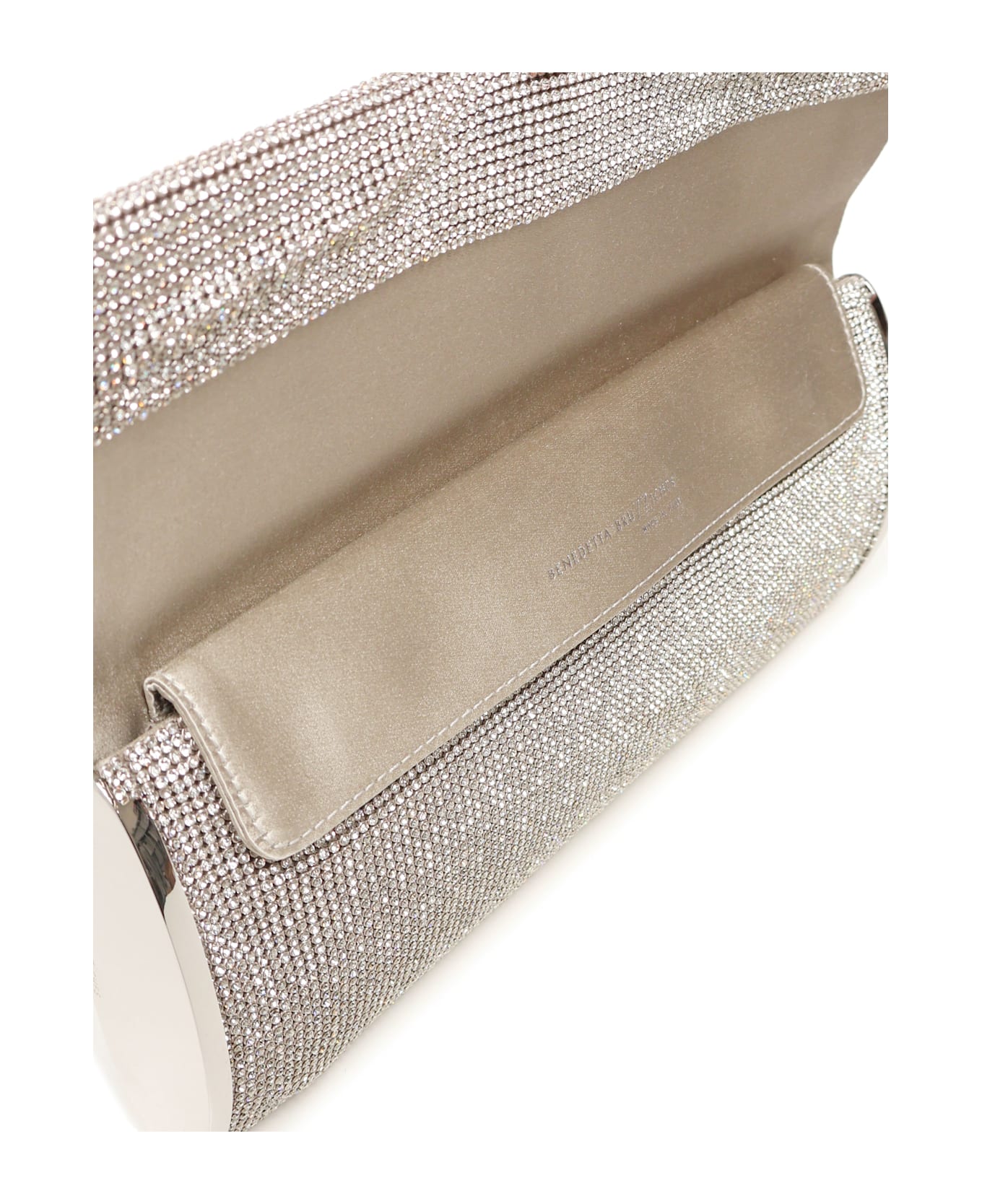 Benedetta Bruzziches Clutch Kate - CRYSTAL ON SILVER