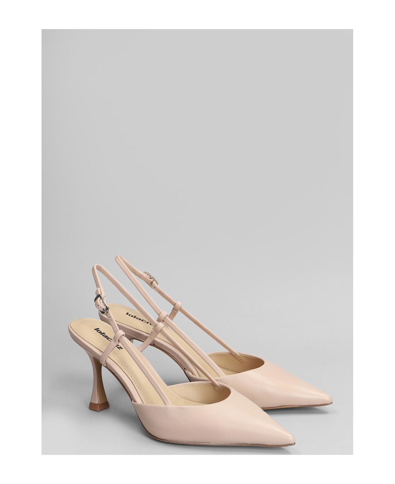 Lola Cruz Carmen Pump 85 Pumps In Powder Leather - powder