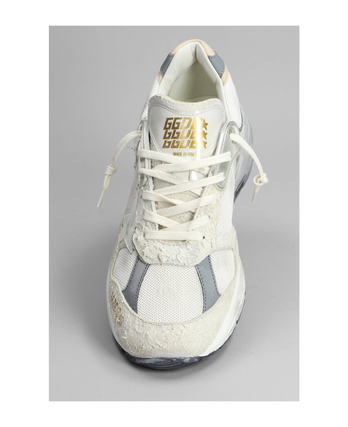 Golden Goose Running Sneakers In White Synthetic Fibers - white スニーカー
