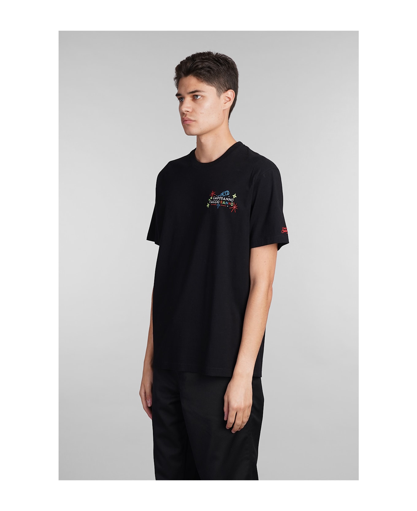 MC2 Saint Barth Arnott T-shirt In Black Cotton - black