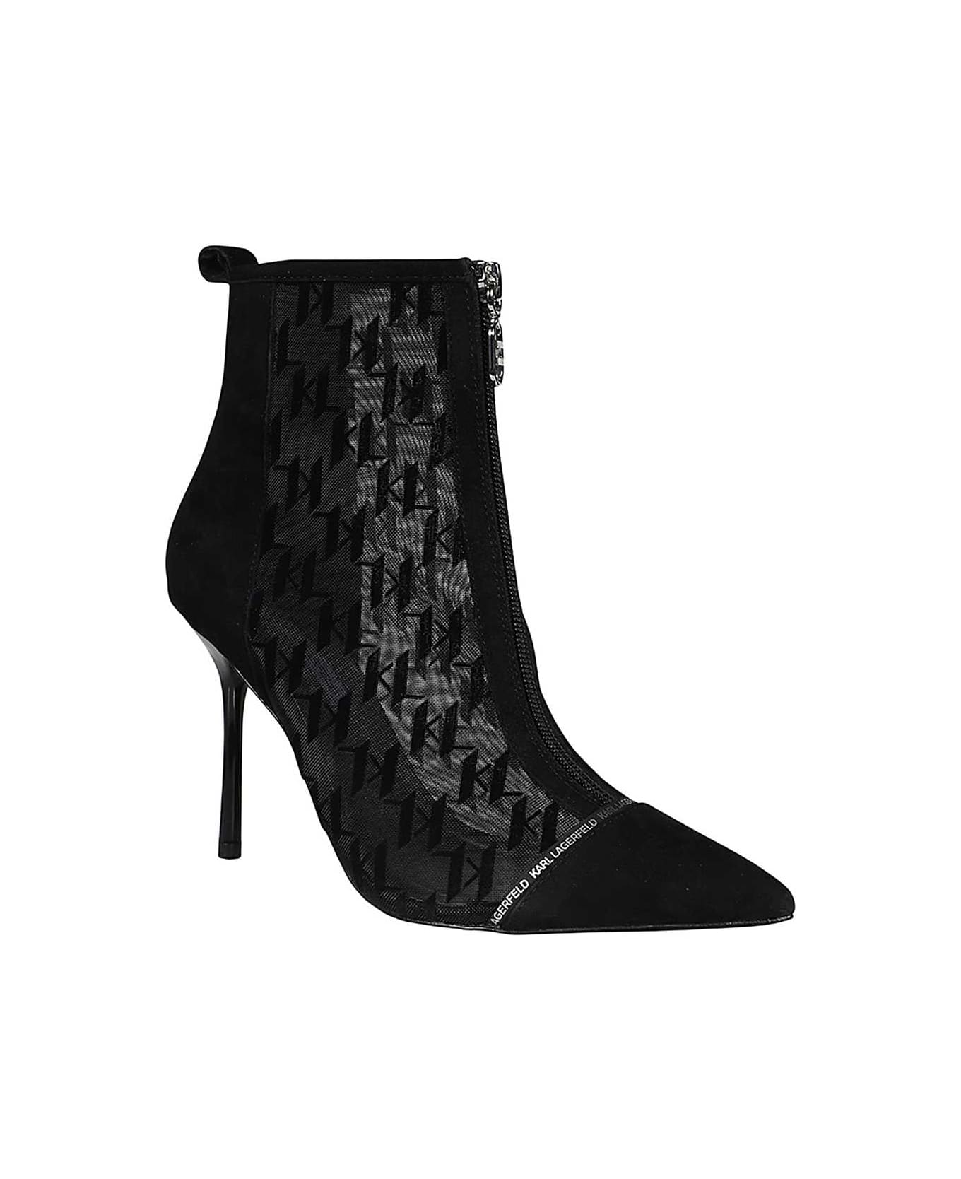 Karl Lagerfeld Leather Ankle Boots - black
