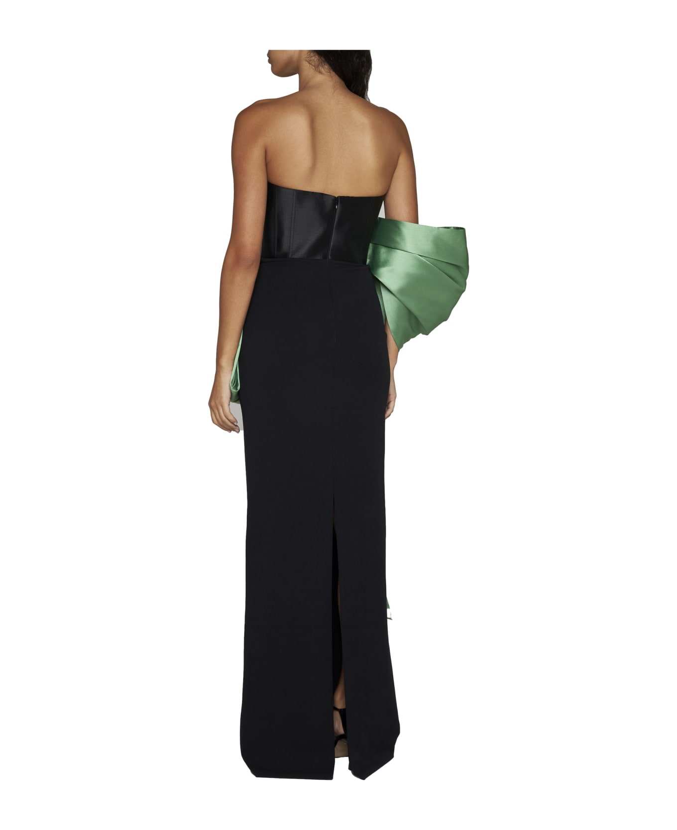 Solace London Dress - Black/pistacchio ワンピース＆ドレス