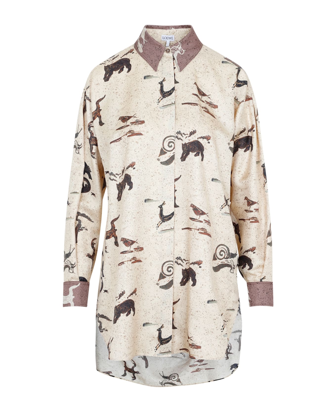 Loewe Animal Oversize Shirt - Light Beige Brown