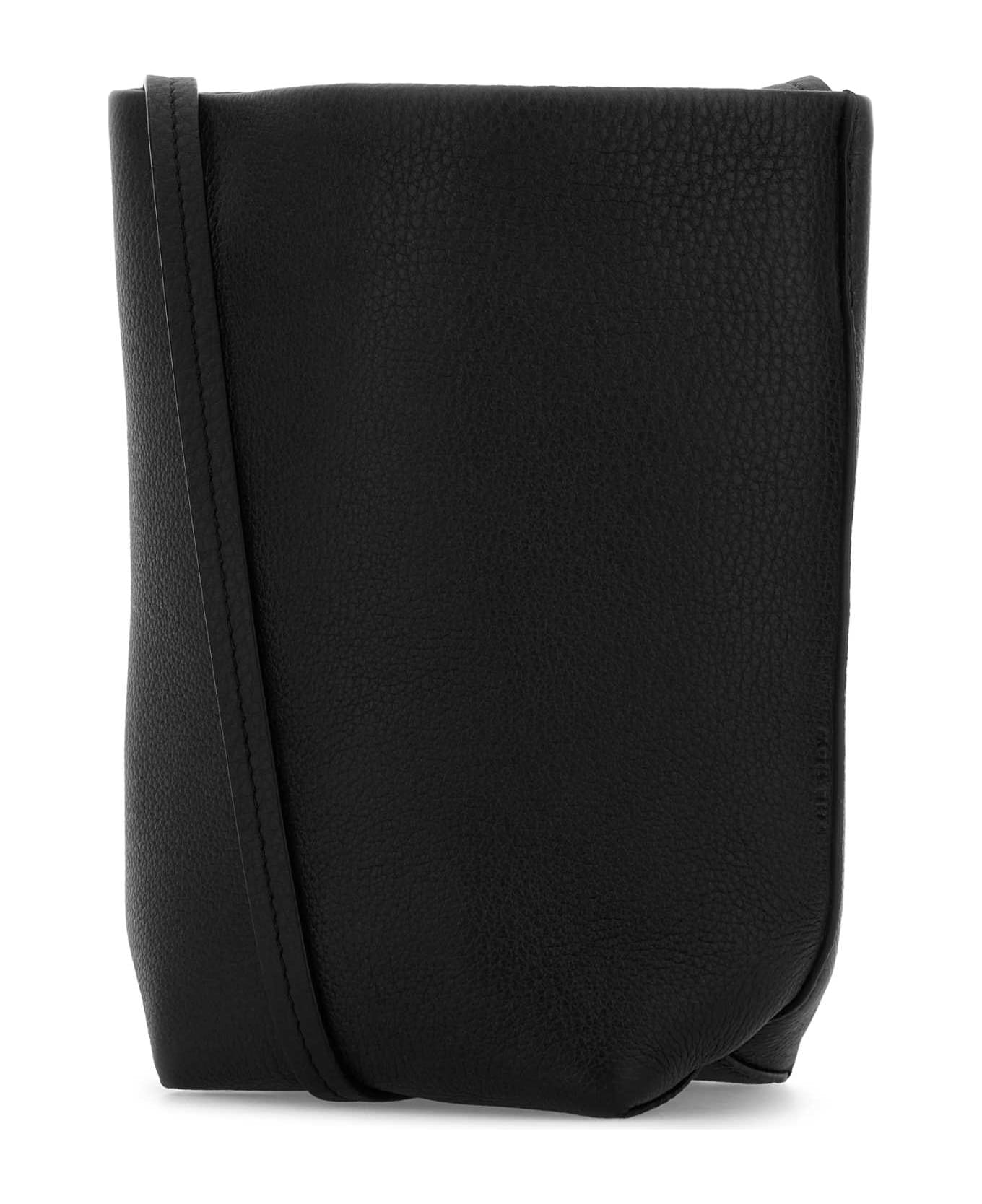 The Row Black Leather N/s Park Crossbody Bag - BLACK ANS