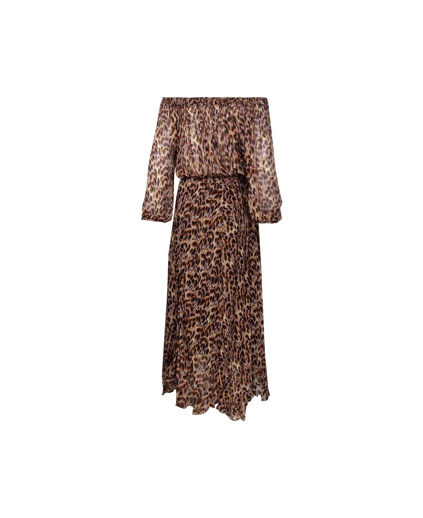 Marant Étoile Leopard-printed Drawstring Dress - MultiColour