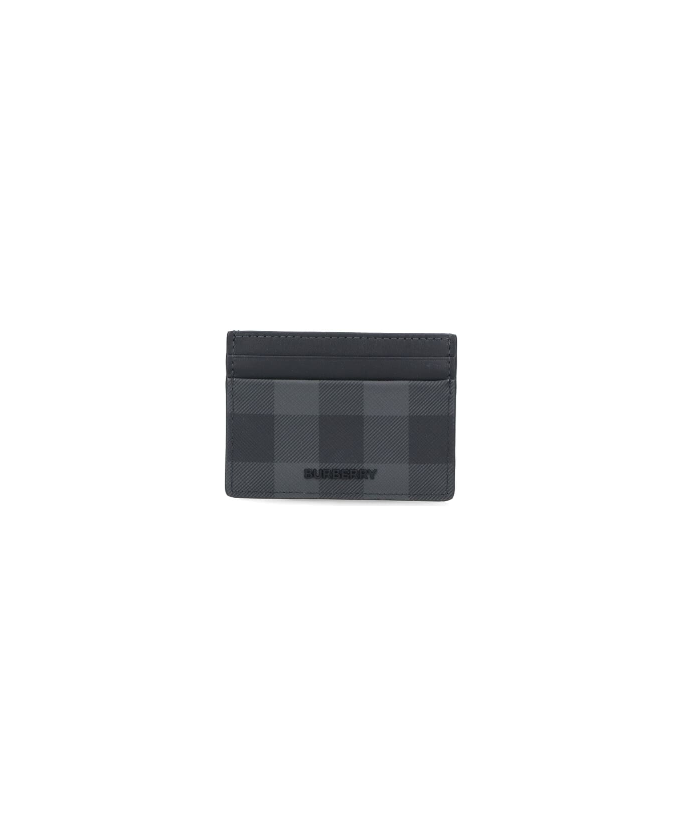 Burberry "check" Card Holder - Gray
