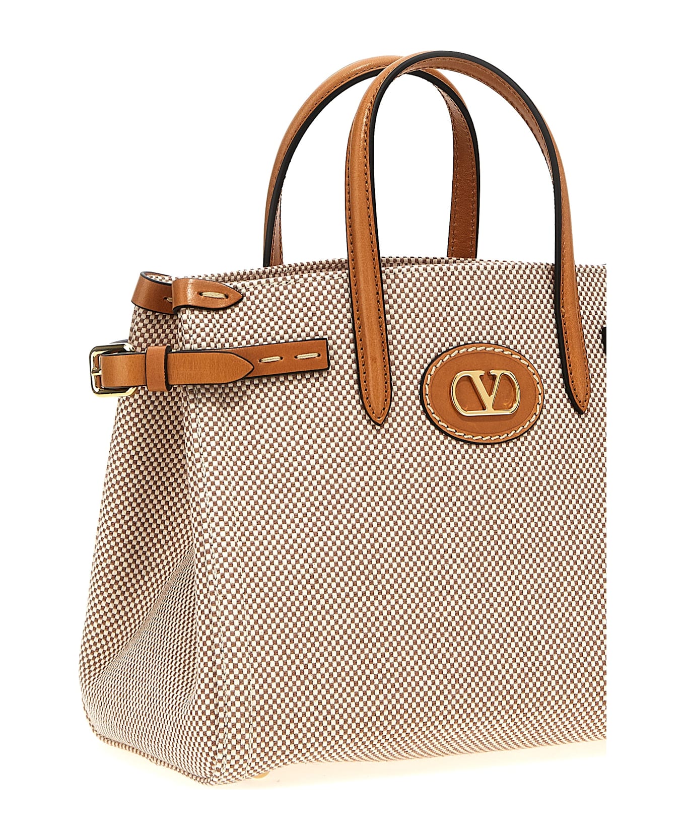 Valentino Garavani 'antibes' Small Handbag - Beige