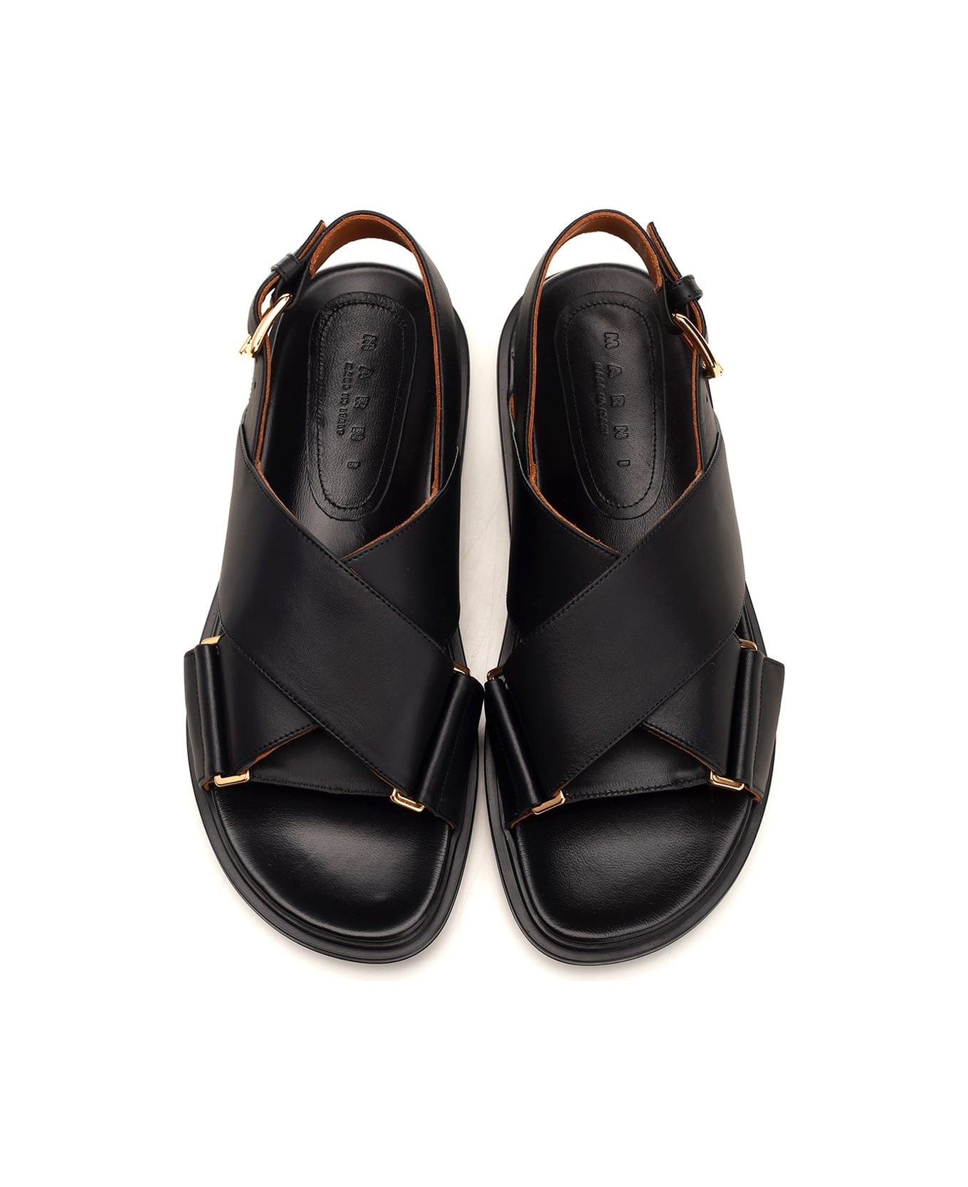 Marni 'fussbett' Crossed Sandals - Black