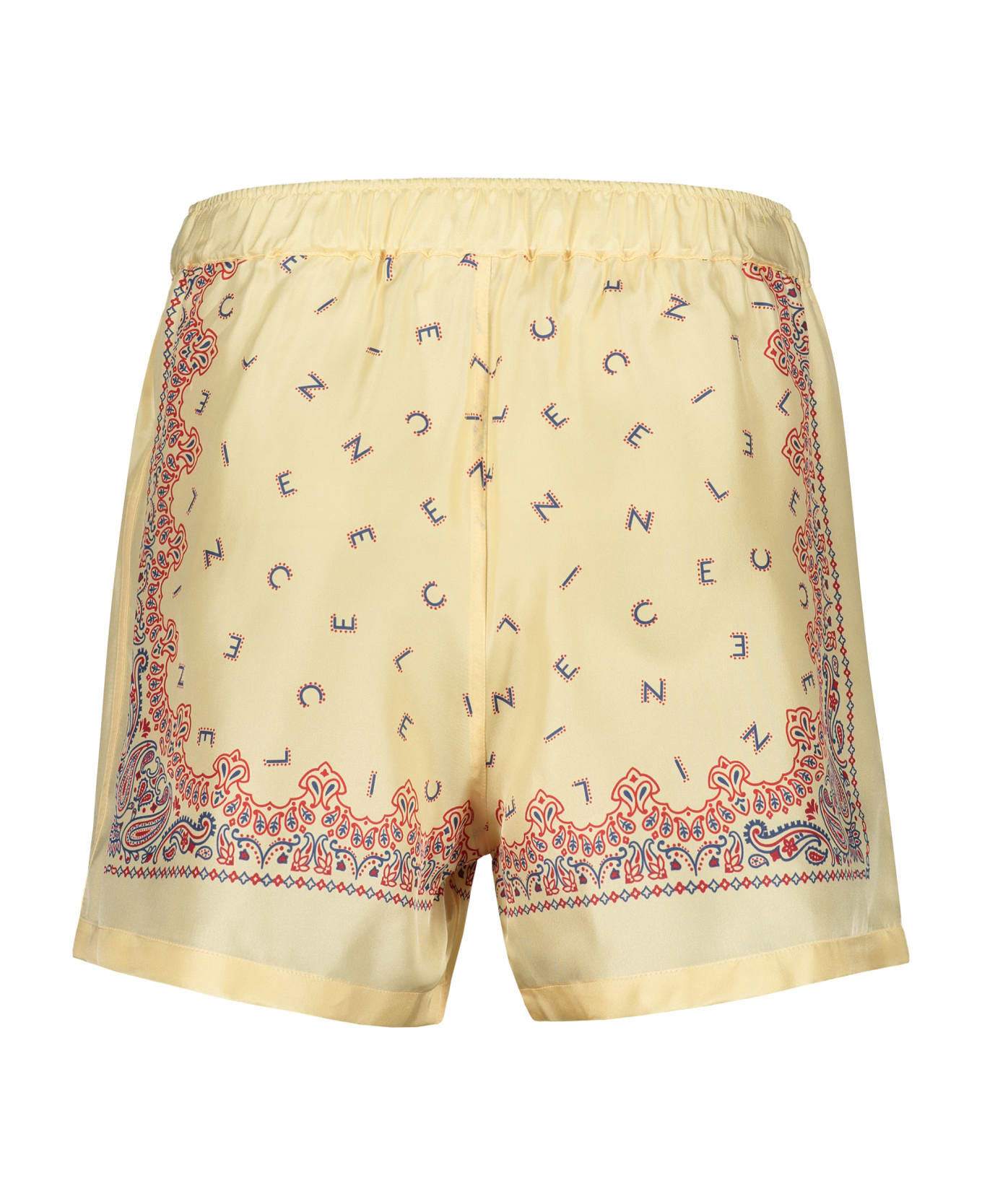 Celine Printed Silk Shorts - Beige