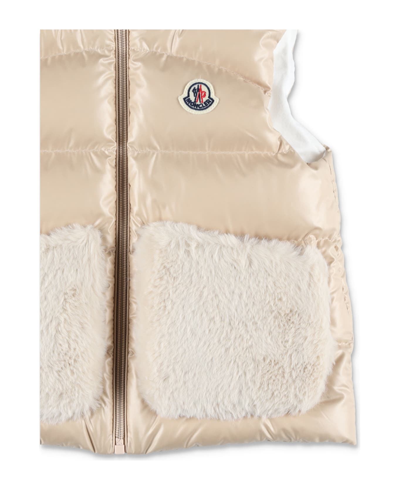 Moncler Vive Down Gilet - BEIGE