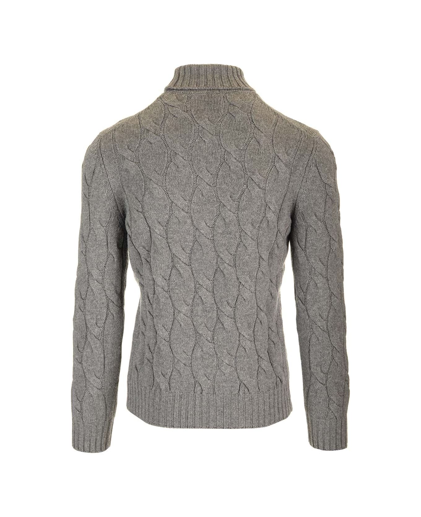 Barba Napoli Turtleneck Sweater - Grey