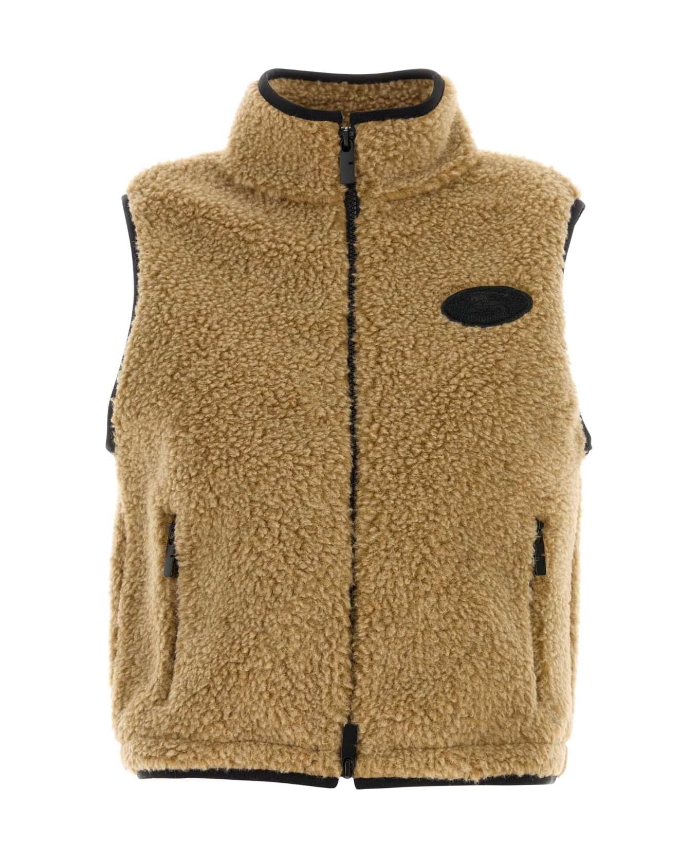 Burberry Camel Teddy Fabric Vest - SHREWMELANGE