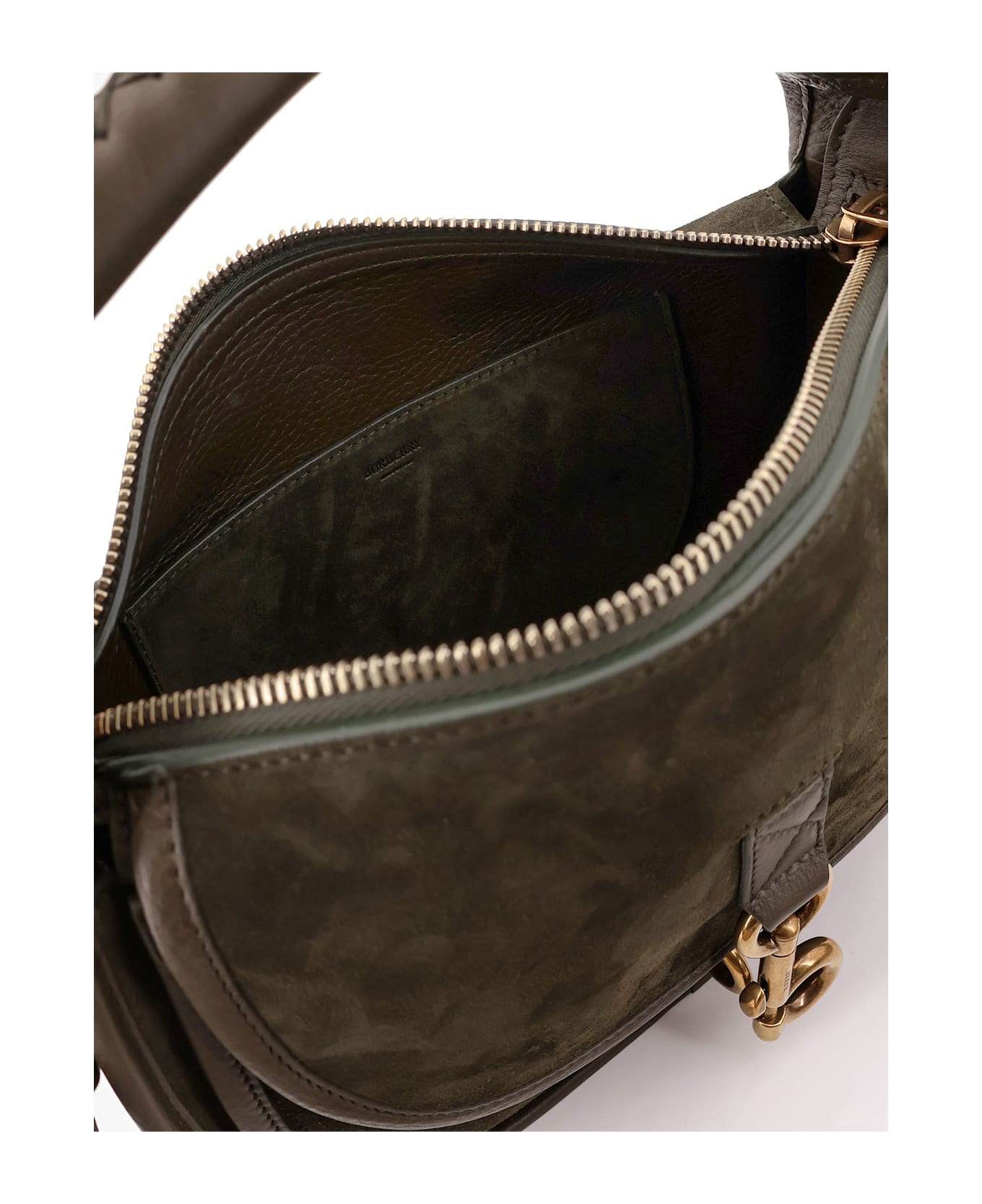 Burberry Messenger B Clip Suede Crossbody Bag - WEALD