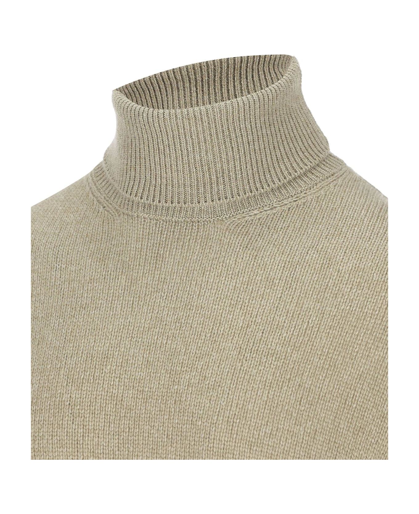 Loro Piana Roll-neck Long-sleeved Jumper - CORIANDER SEEDS MELANGE