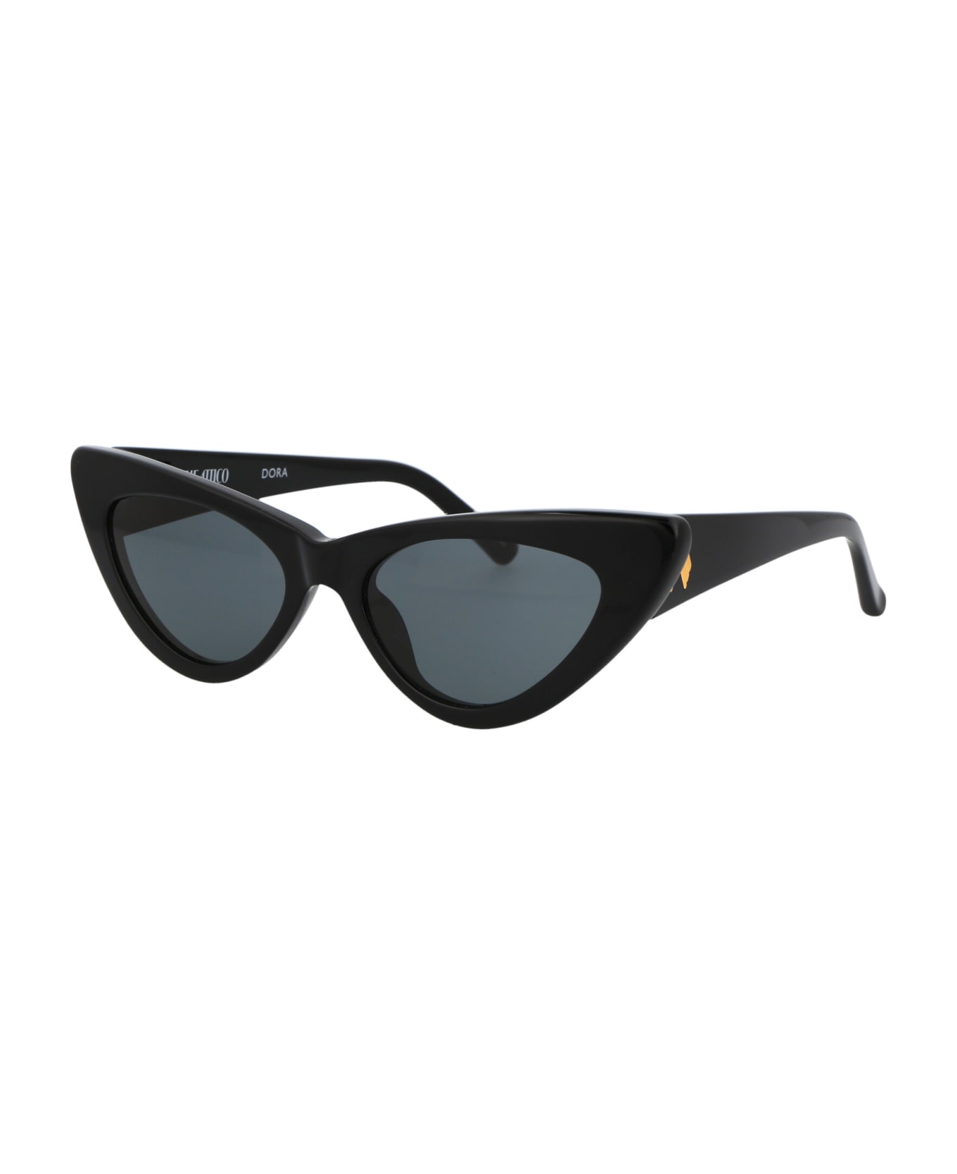 The Attico Dora Sunglasses - BLACK/YELLOWGOLD/GREY