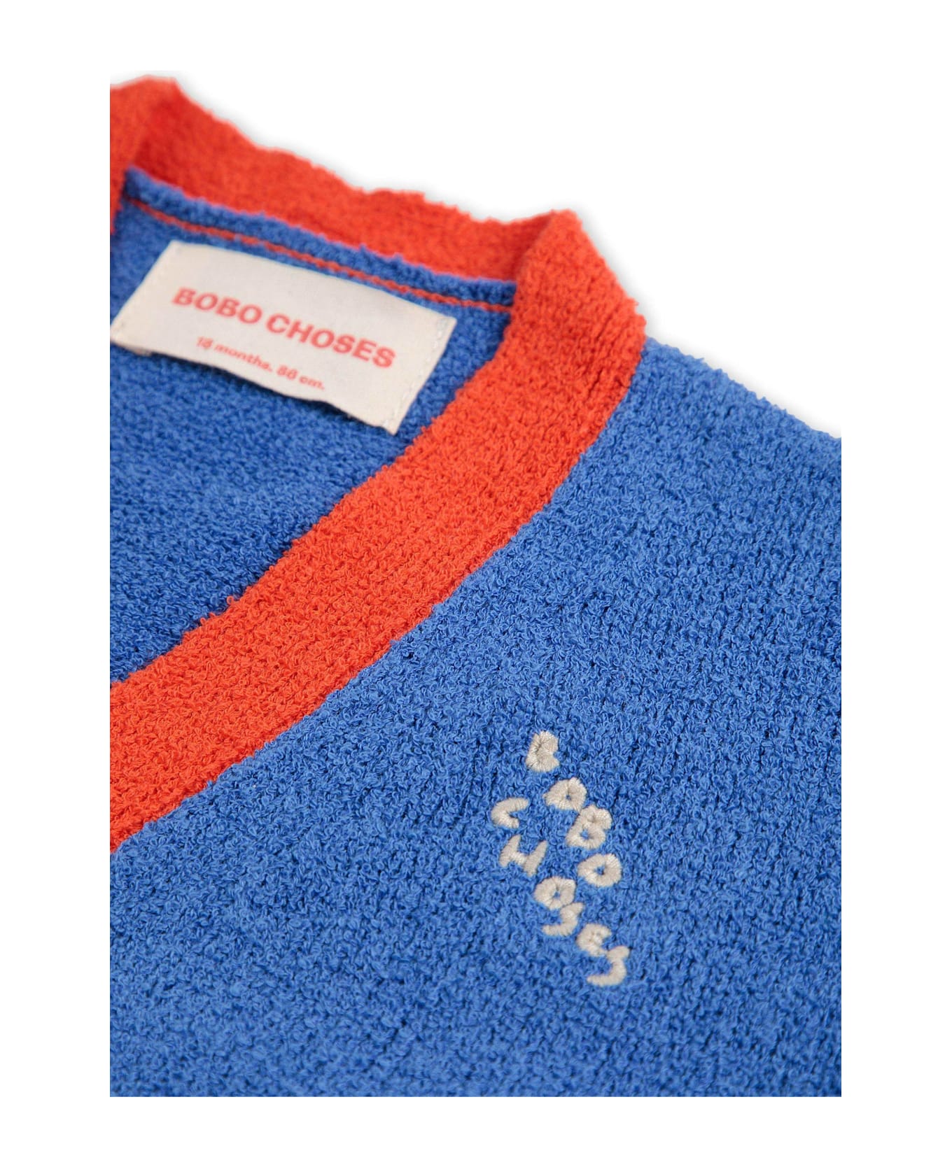 Bobo Choses Blue Cardigan For Baby Kids With Logo - Light Blue