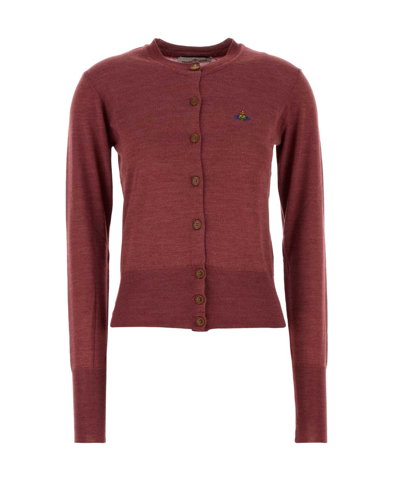 Vivienne Westwood Tiziano Red Wool Blend Bea Cardigan - RED