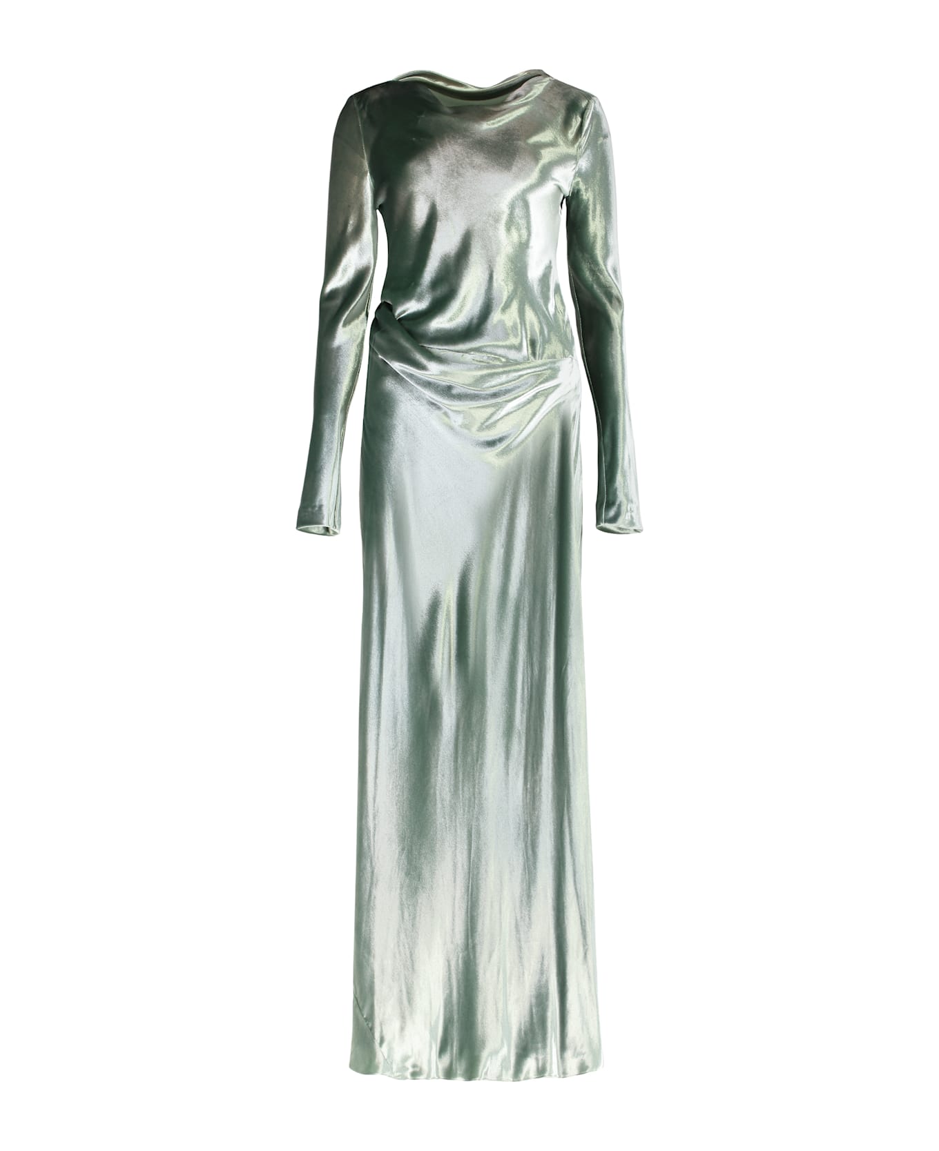 Alberta Ferretti Long Velvet Dress - green