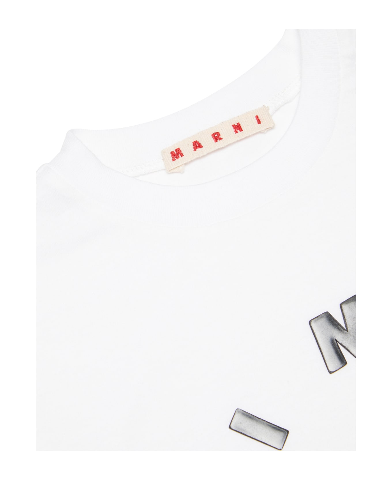 Marni Mt172u T-shirt Marni Round Logo T-shirt - White Tシャツ＆ポロシャツ