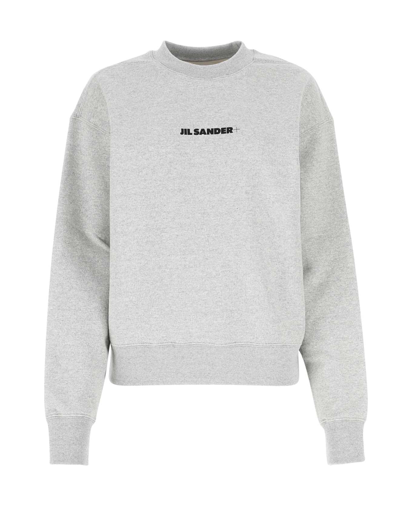 Jil Sander Melange Grey Cotton Oversize Sweatshirt - 052