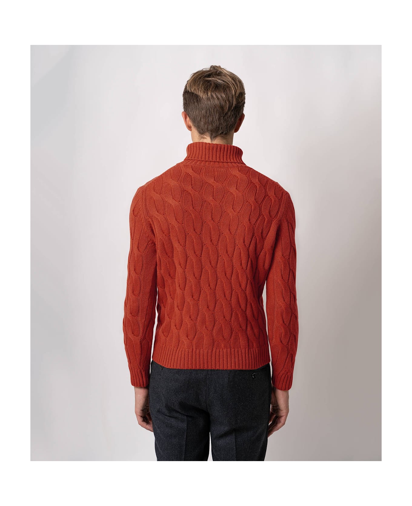 Larusmiani Turtleneck Sweater Col Du Pillon Sweater - FireBrick