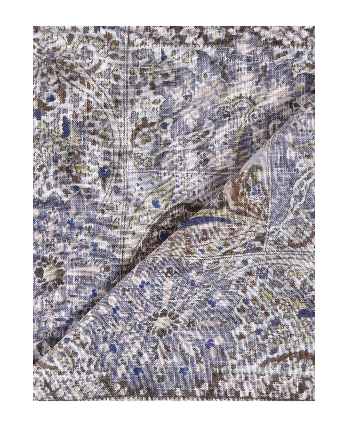 Etro Paisley Scarf In Cashmere Blend - Stampa f.do azzurro スカーフ