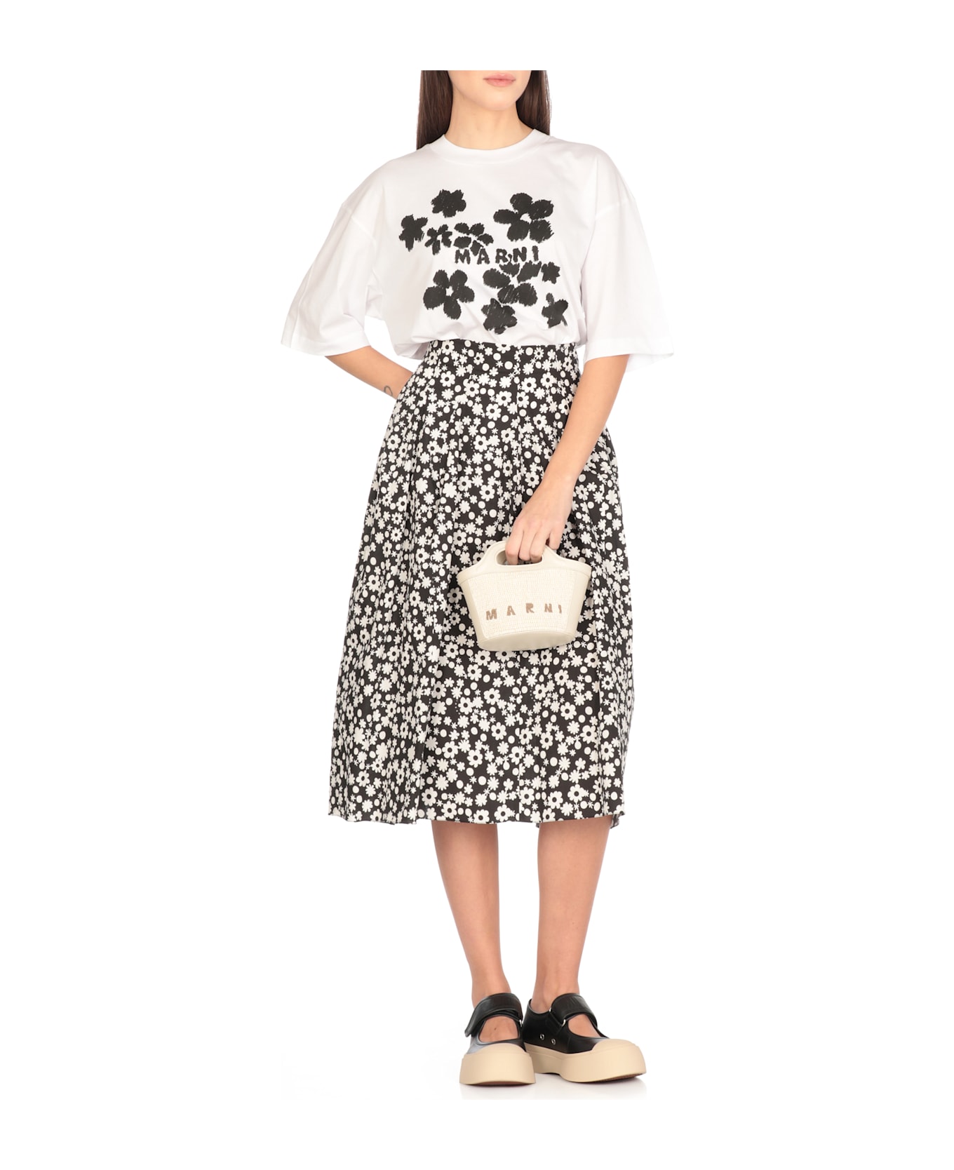 Marni Daisy Garden T-shirt - White