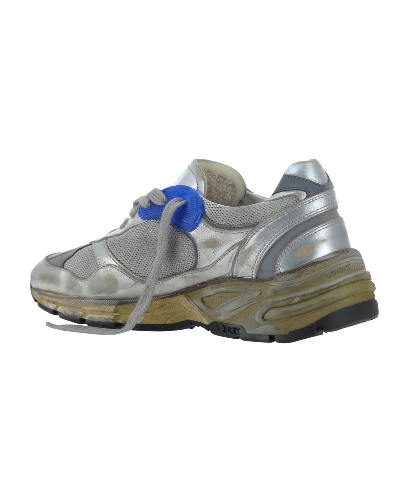 Golden Goose Running Dad Sneakers - Silver/white