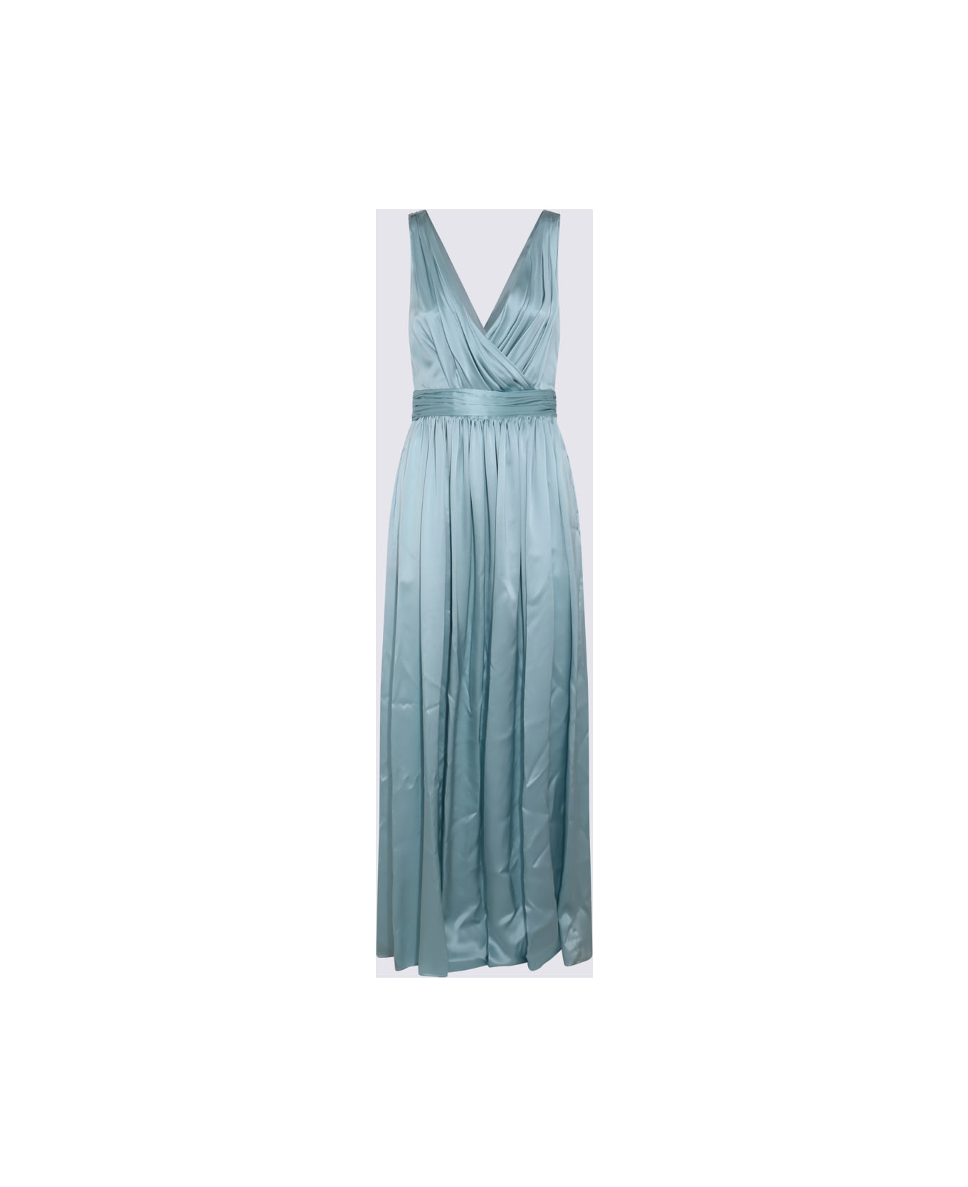Crida Milano Light Blue Silk Bellaria Long Dress ワンピース＆ドレス