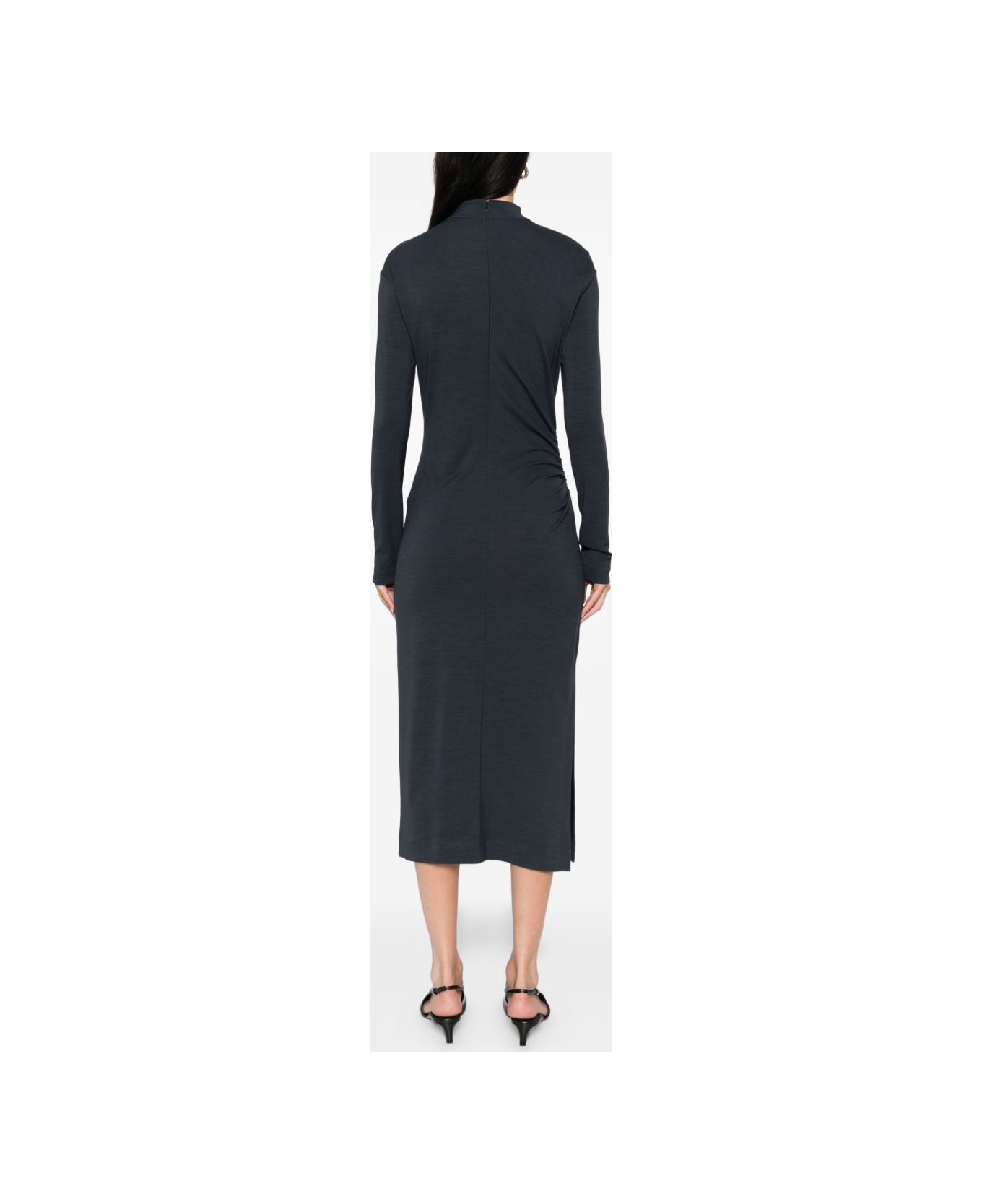 Brunello Cucinelli Wool Blend Midi Dress - Blue
