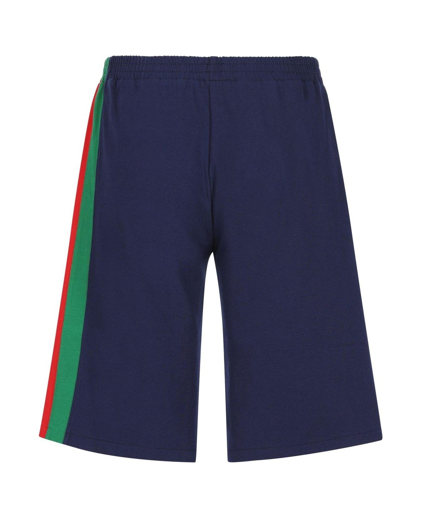 Gucci Logo Embroidered Shorts - Blu