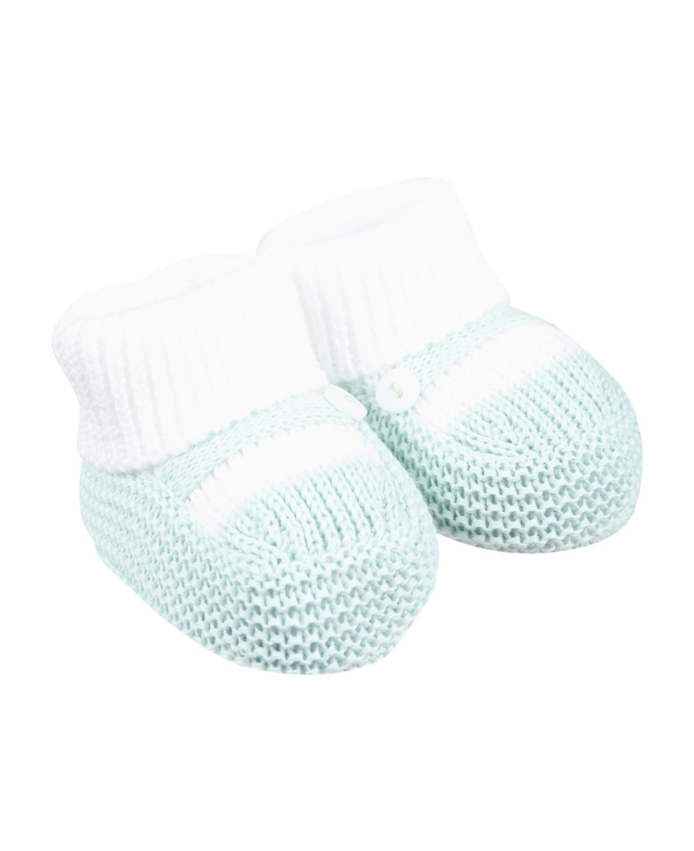 Little Bear Green Bootees For Baby Boy - Green アクセサリー＆ギフト