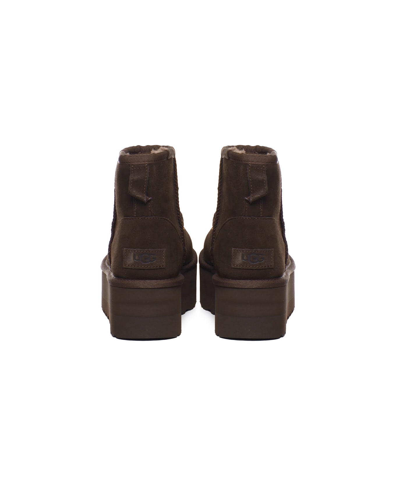 UGG Classic Mini Platform Boots - DARK BROWN