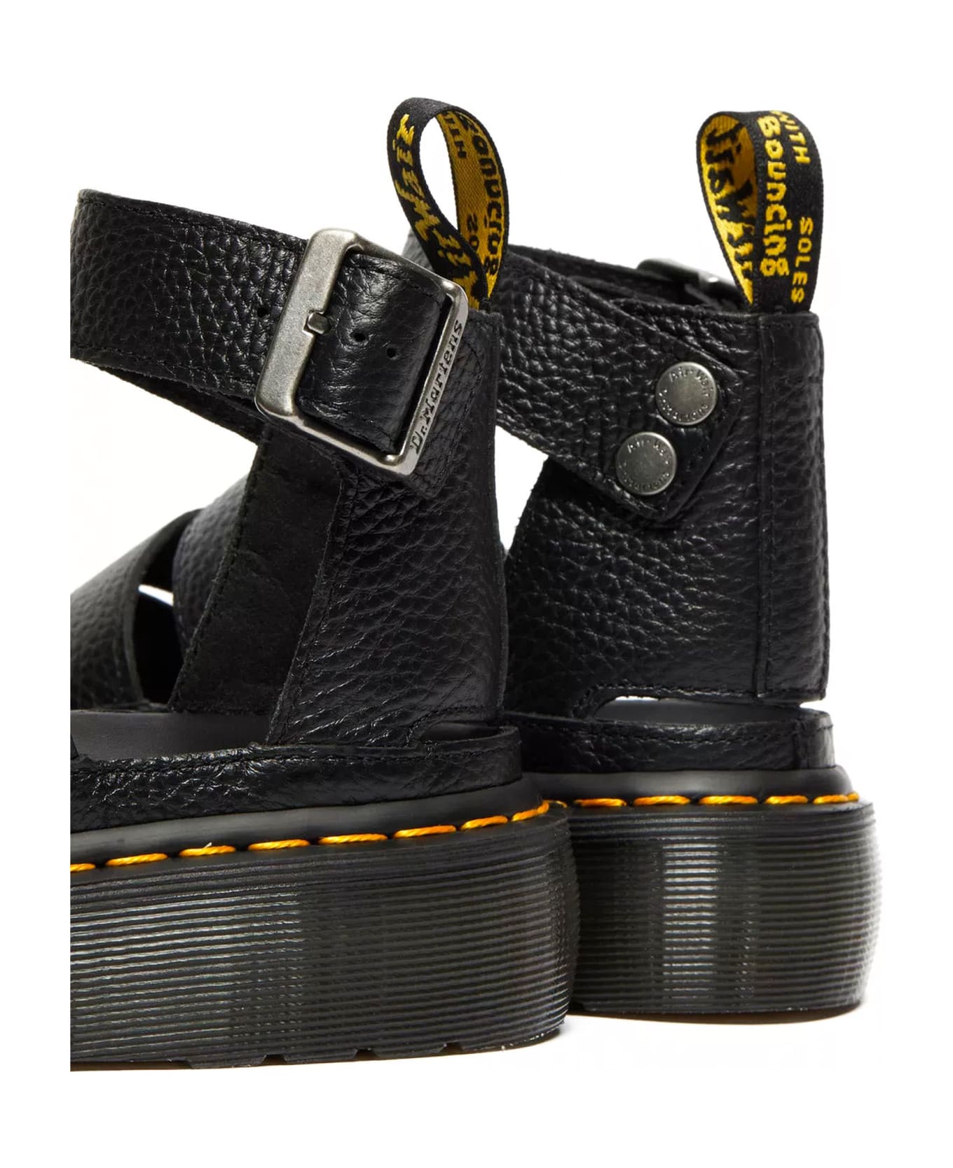 Dr. Martens Clarissa Ii Quad Leather Platform Sandals - Black