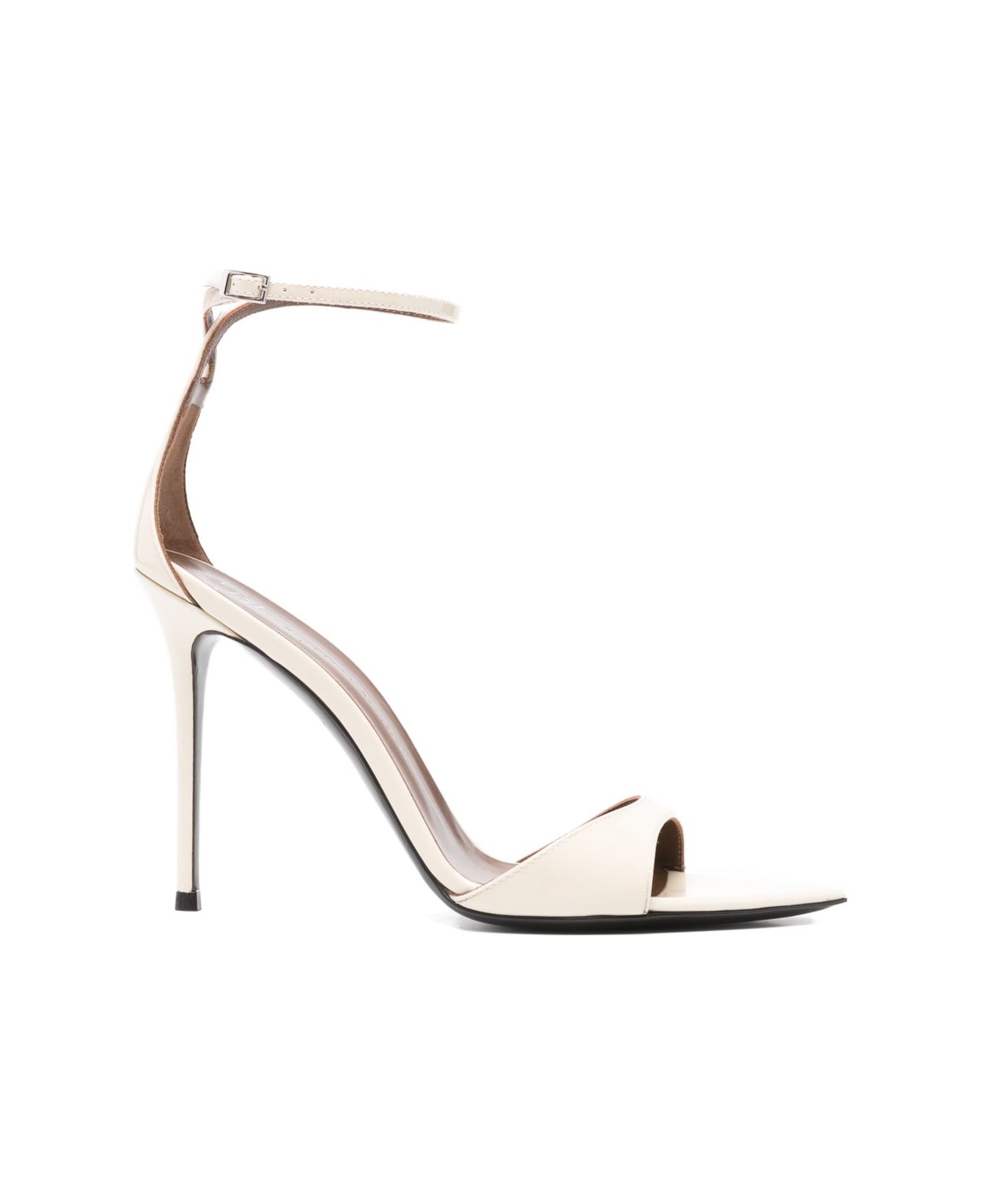 Giuseppe Zanotti Intriigo Leather Heel Sandals - Ivory