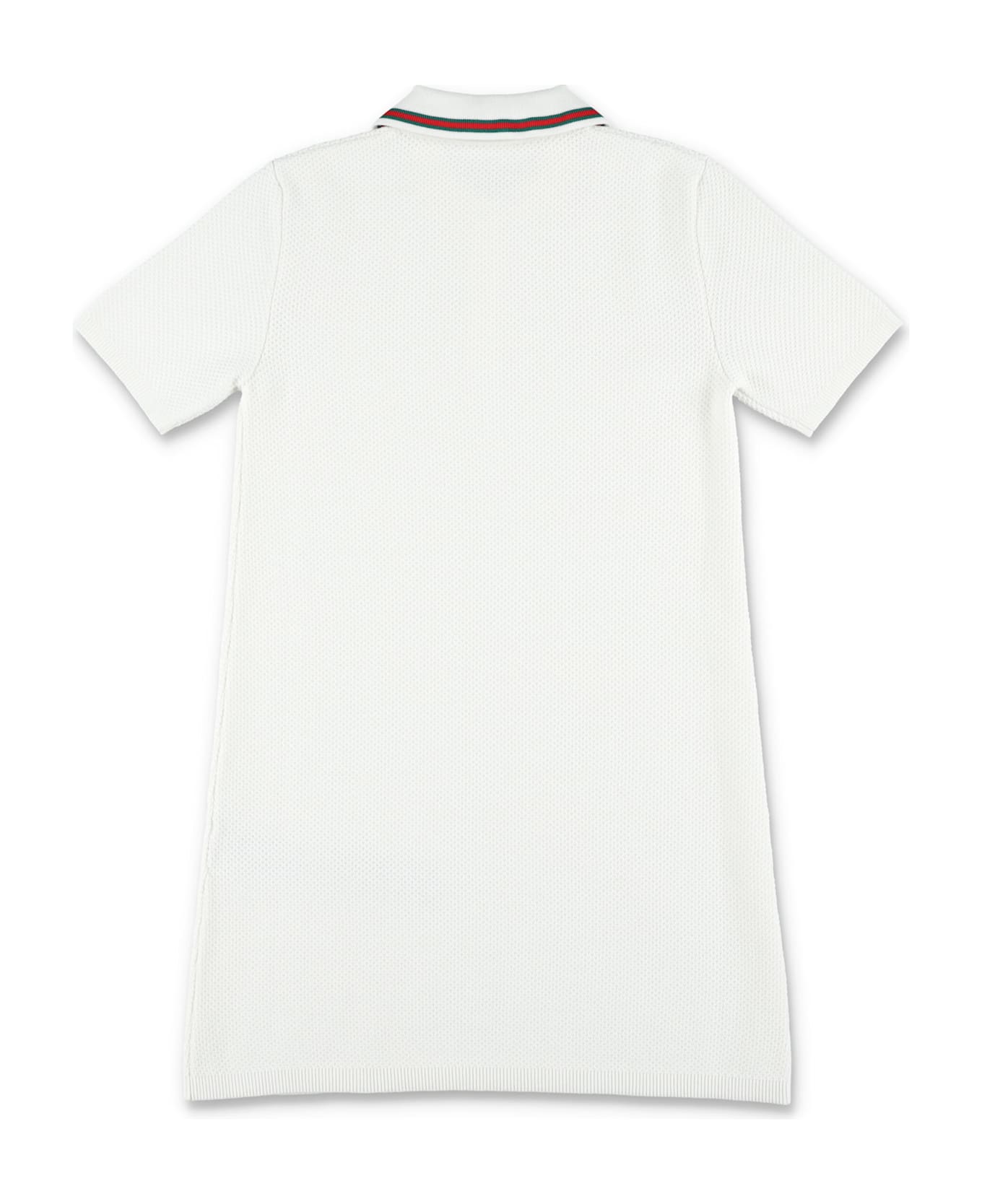 Gucci Kid - Embroidered Polo Dress - WHITE