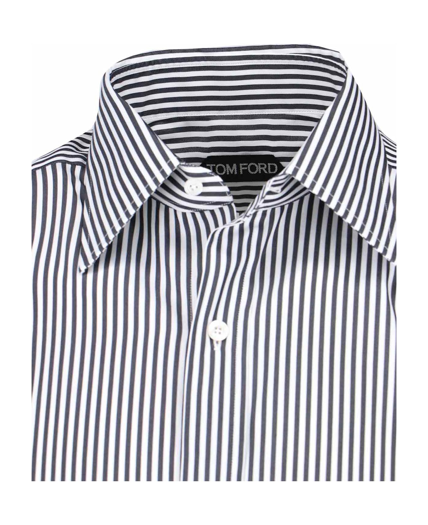 Tom Ford Striped Slim Shirt - White