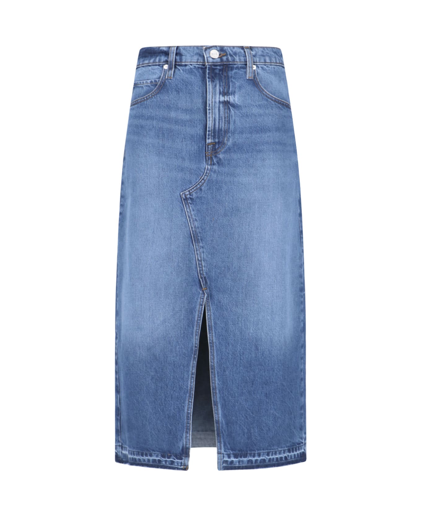 Frame Denim Midi Skirt - Blue