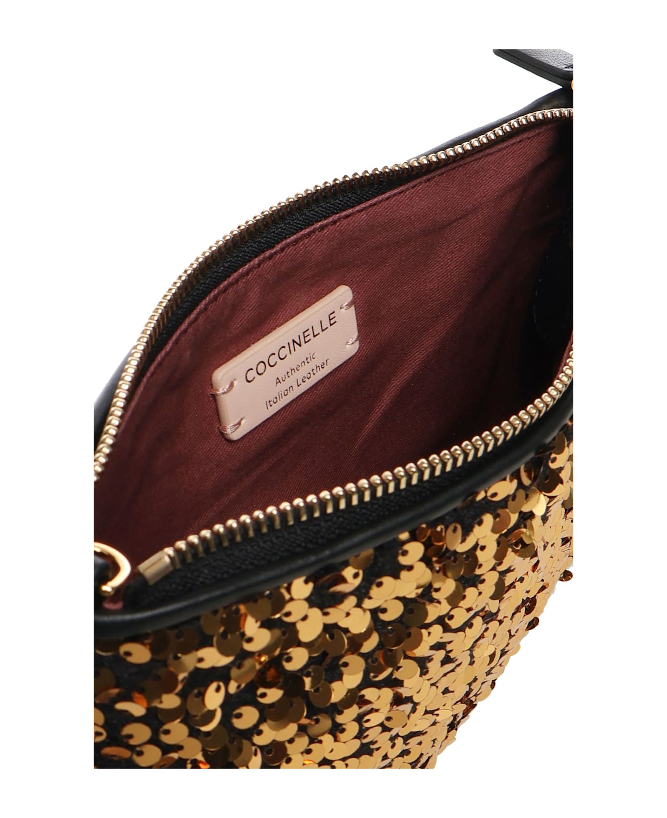 Coccinelle Best Crossbody Bag - GOLD, black