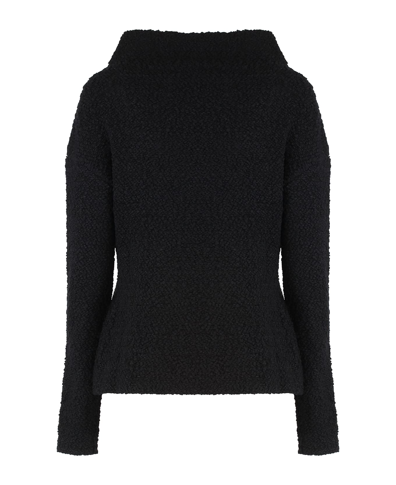 Alberta Ferretti Boucle Wool Sweater. - black