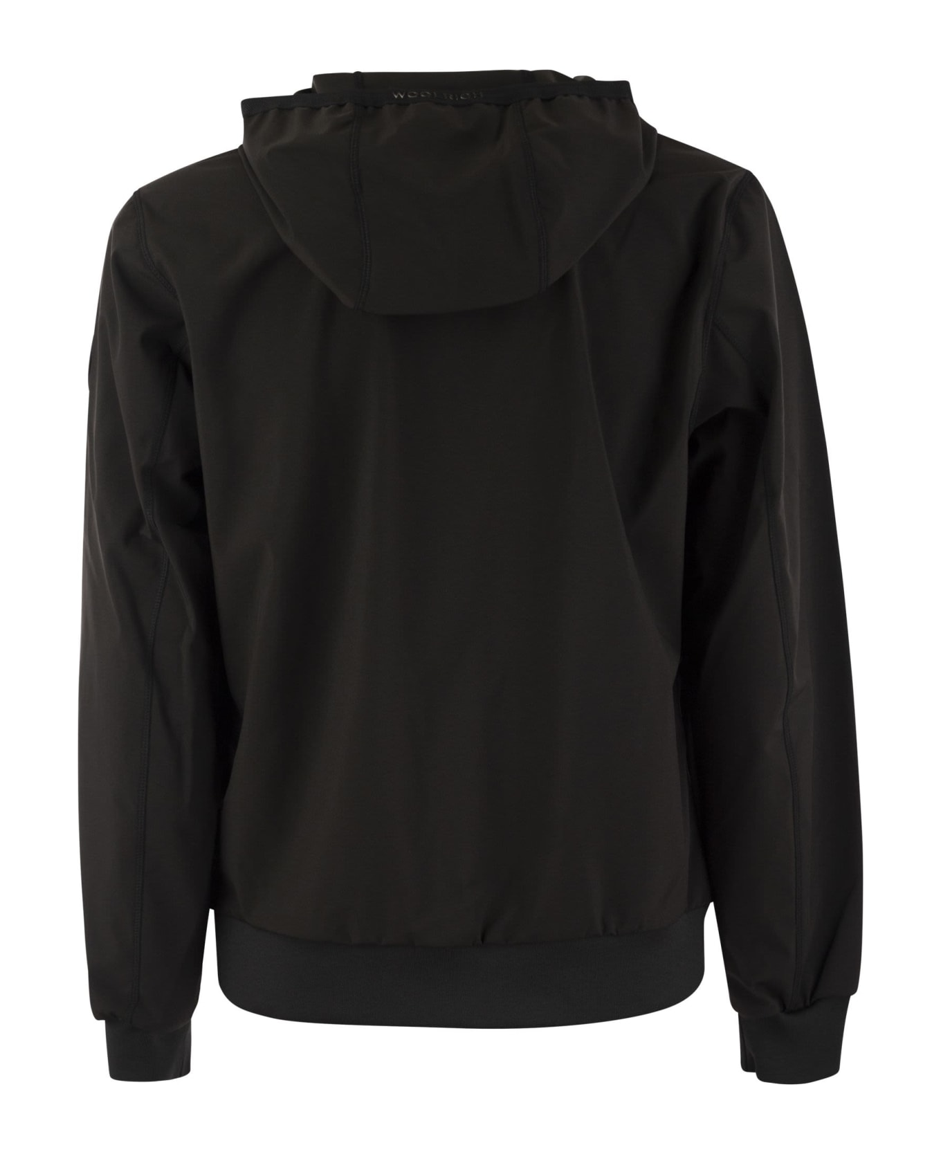 Woolrich Jacket With Zip - Black