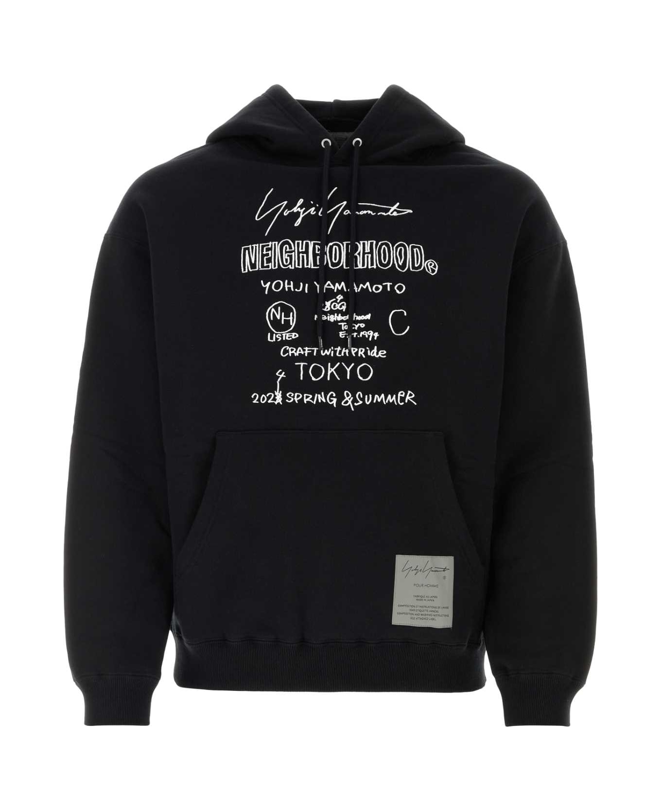 Yohji Yamamoto Black Cotton Yohji Yamamoto X Neighborhood Sweatshirt - BLACK